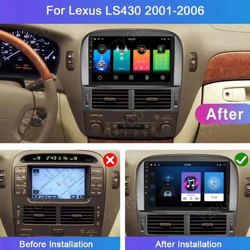 for Lexus LS430 2001-2006 Android Auto Carplay Car Stereo Radio GPS Navi Screen