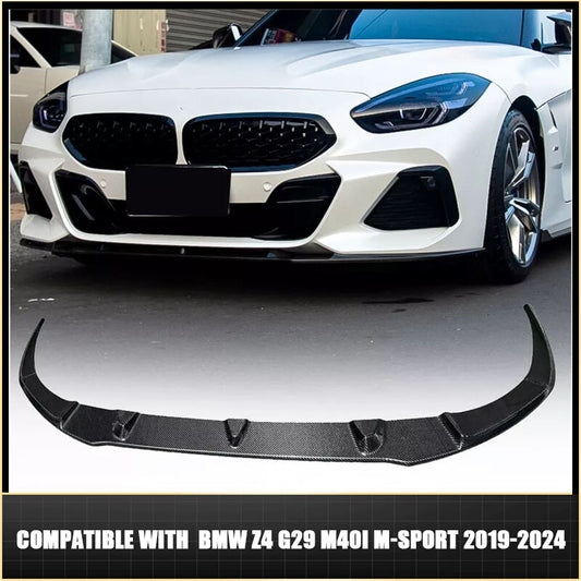 for BMW Z4 G29 M40i M-Sport 2019-2024 Carbon Fiber Front Bumper Lip Spoiler Kit