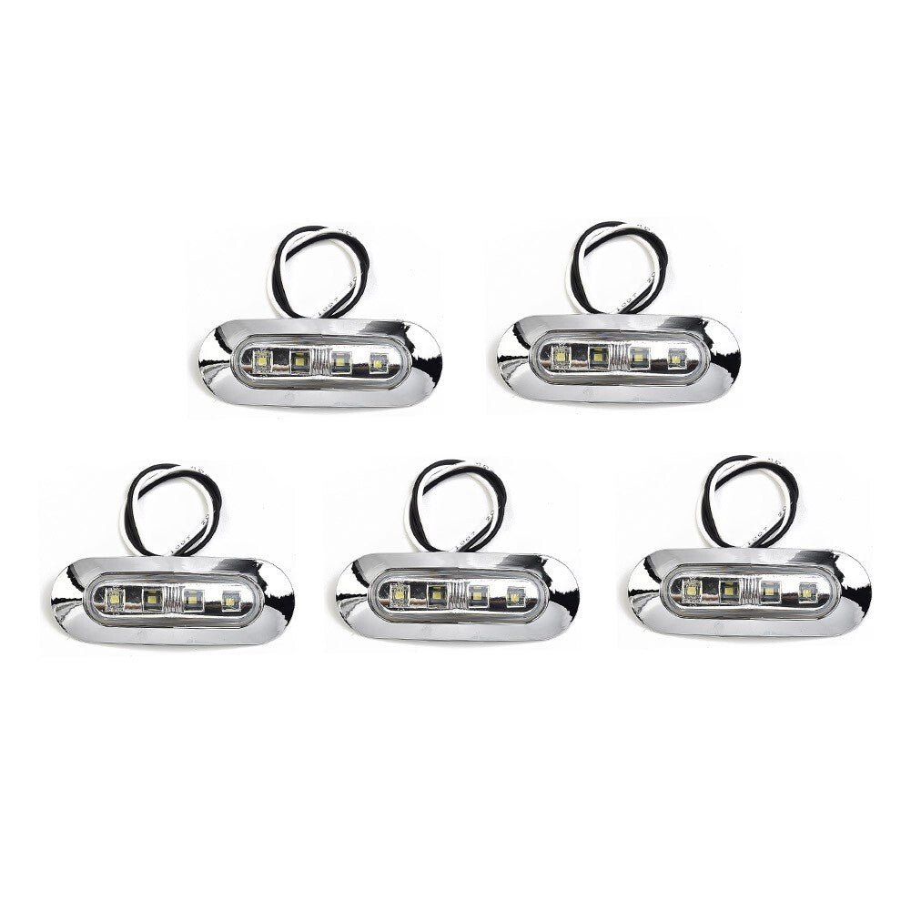 5x Marine Boat LED Courtesy Lights Cabin Deck Walkway Stair Light White 12V -24V