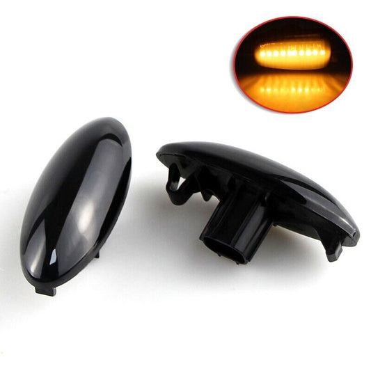 Smoke Lens Amber LED Signal Side Marker Lights for 05-09 for Toyota Yaris Hatchback