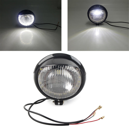 Motorcycle Front Headlight Passing Fog Light Lamp for Harley for Honda for Suzuki Black