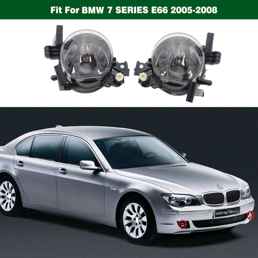 Left Right Clear Bumper Driving Fog Lamps Lights for BMW 7SERIES E66 2005-2008