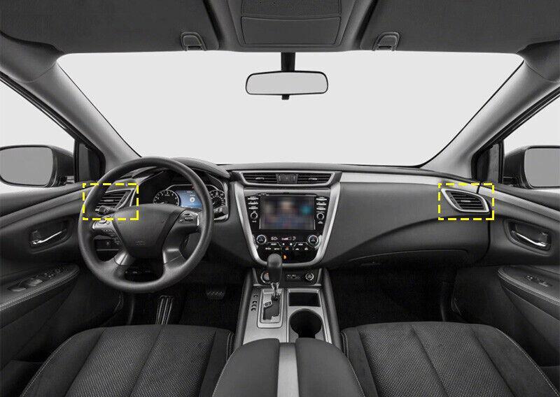 for Nissan Murano 2015-2021 Silver Steel Car Left And Right Air Outlet Vent Trim