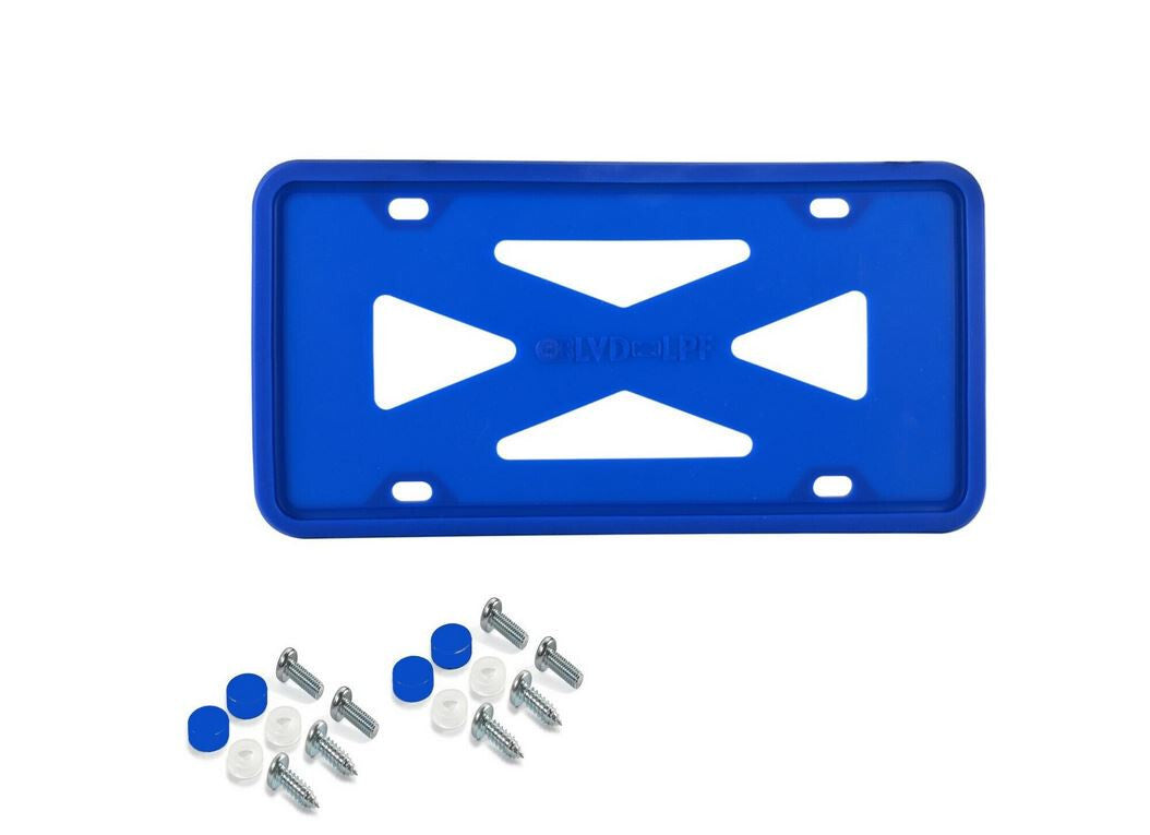 1 piece of blue silicone car license plate frame cover for trunk suitable for Audi