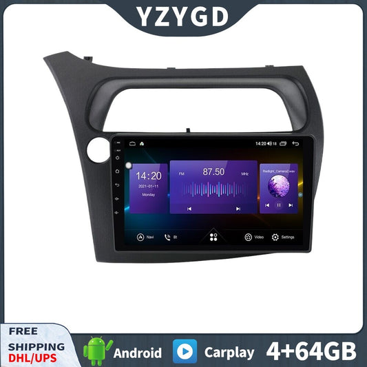 Android 2Din Car Radio CarPlay for Honda for Civic 2006-2011 Stereo Receiver Screen