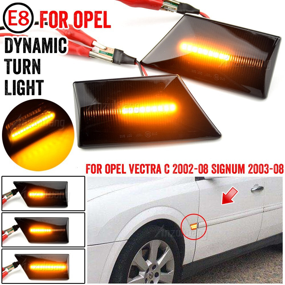 Dynamic Side Marker Turn Light signal lamp for Opel Vectra C Signum 2002-2008
