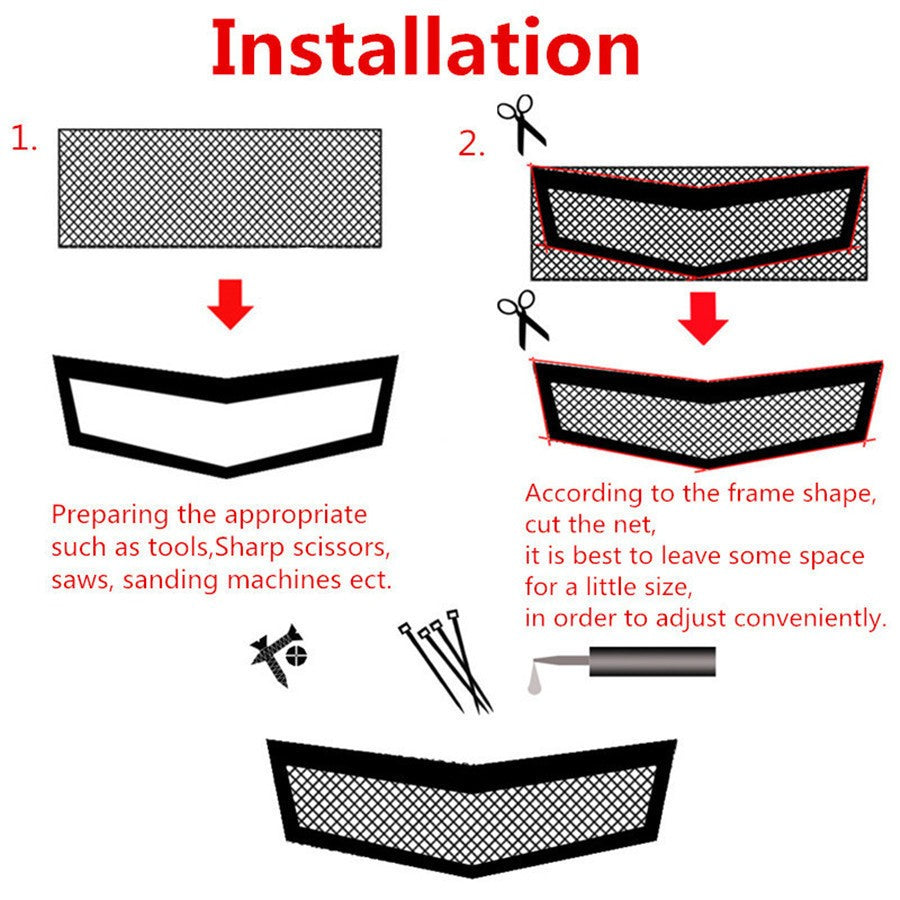 40 x 13 Black Aluminium Car Bumper Modified Grille Grill Rhombus Mesh US Stock