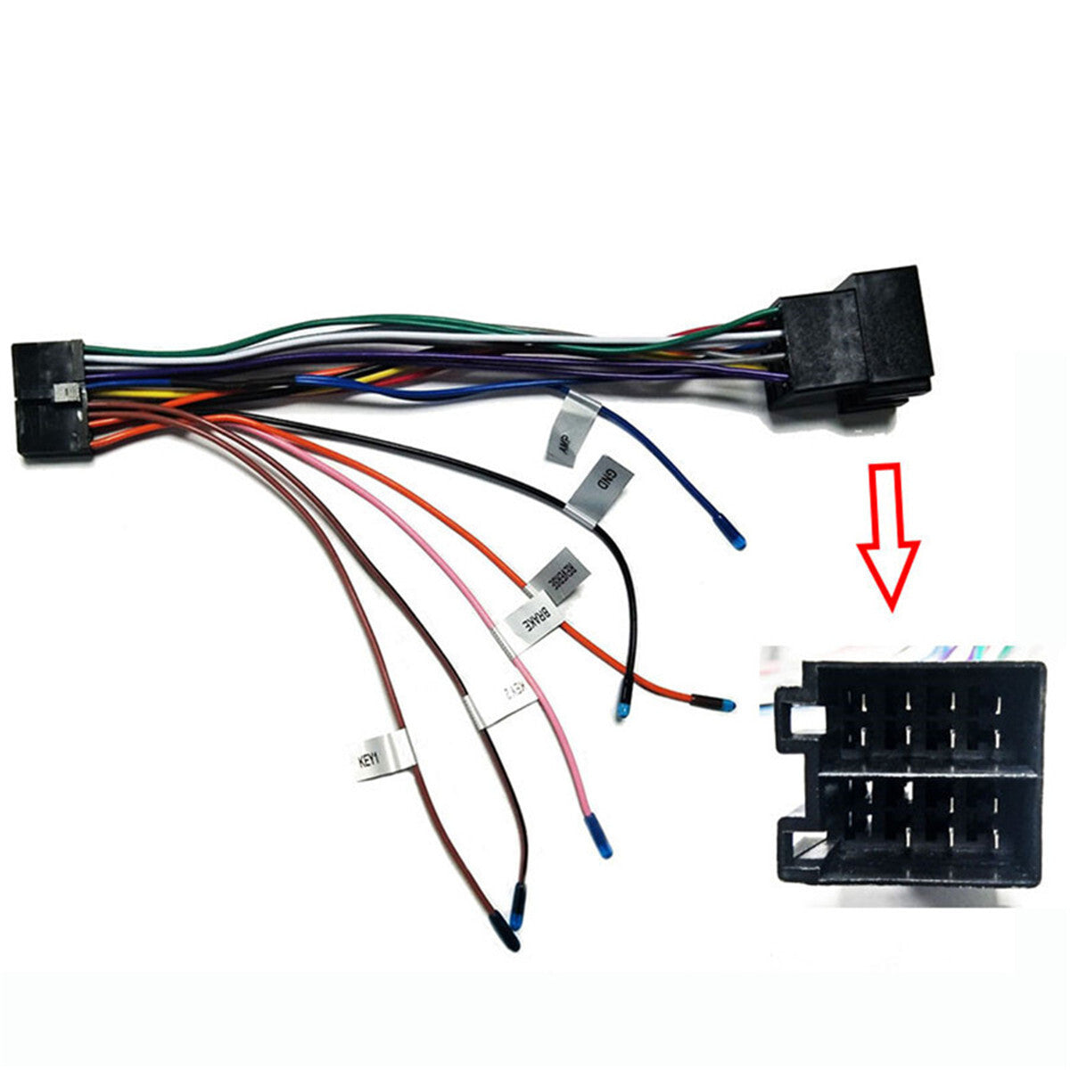 20 PIN Car Stereo Radio DVD Android IOS Wiring Harness Connector Adapter Cable