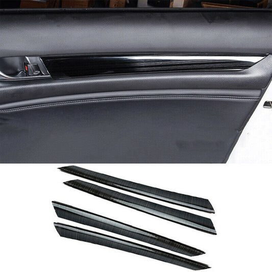 for Honda Accord 2018-2022 Black Titanium Interior Door Strip Panel Cover Trim
