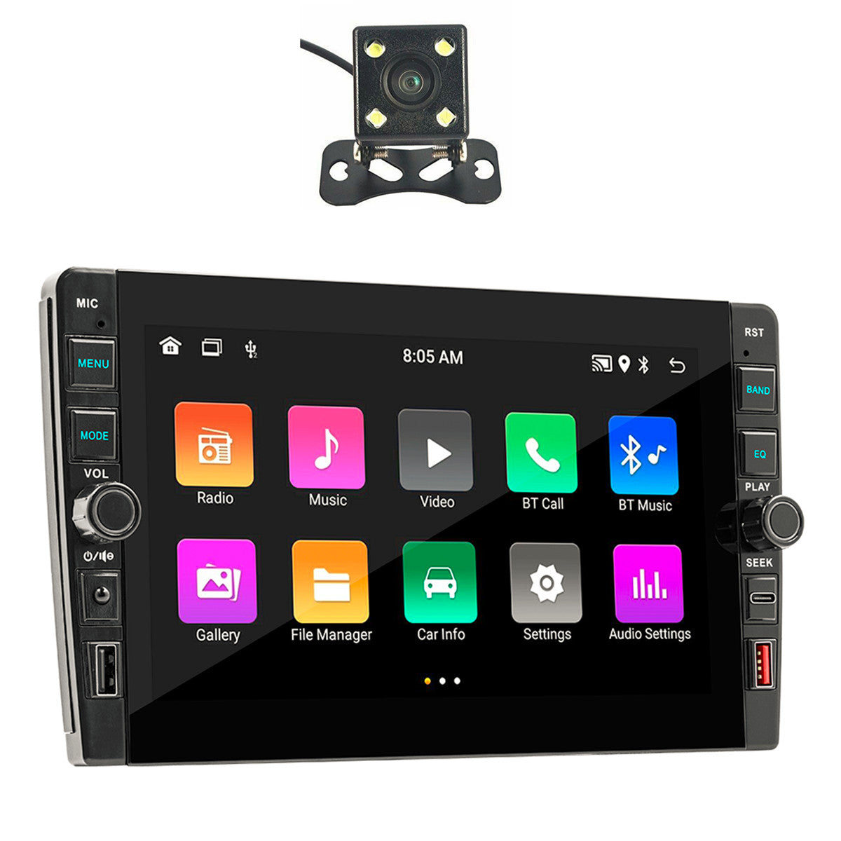 9in Double 2 Din Android Car Stereo Radio GPS Wifi For Carplay Android Auto Cam