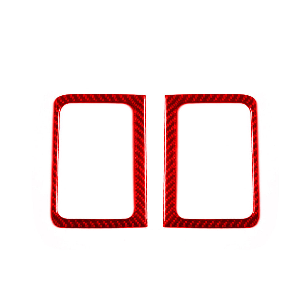 Red Carbon Fiber Front Door Handle Cover Trim for Dodge for Ram 1500 2009-2012