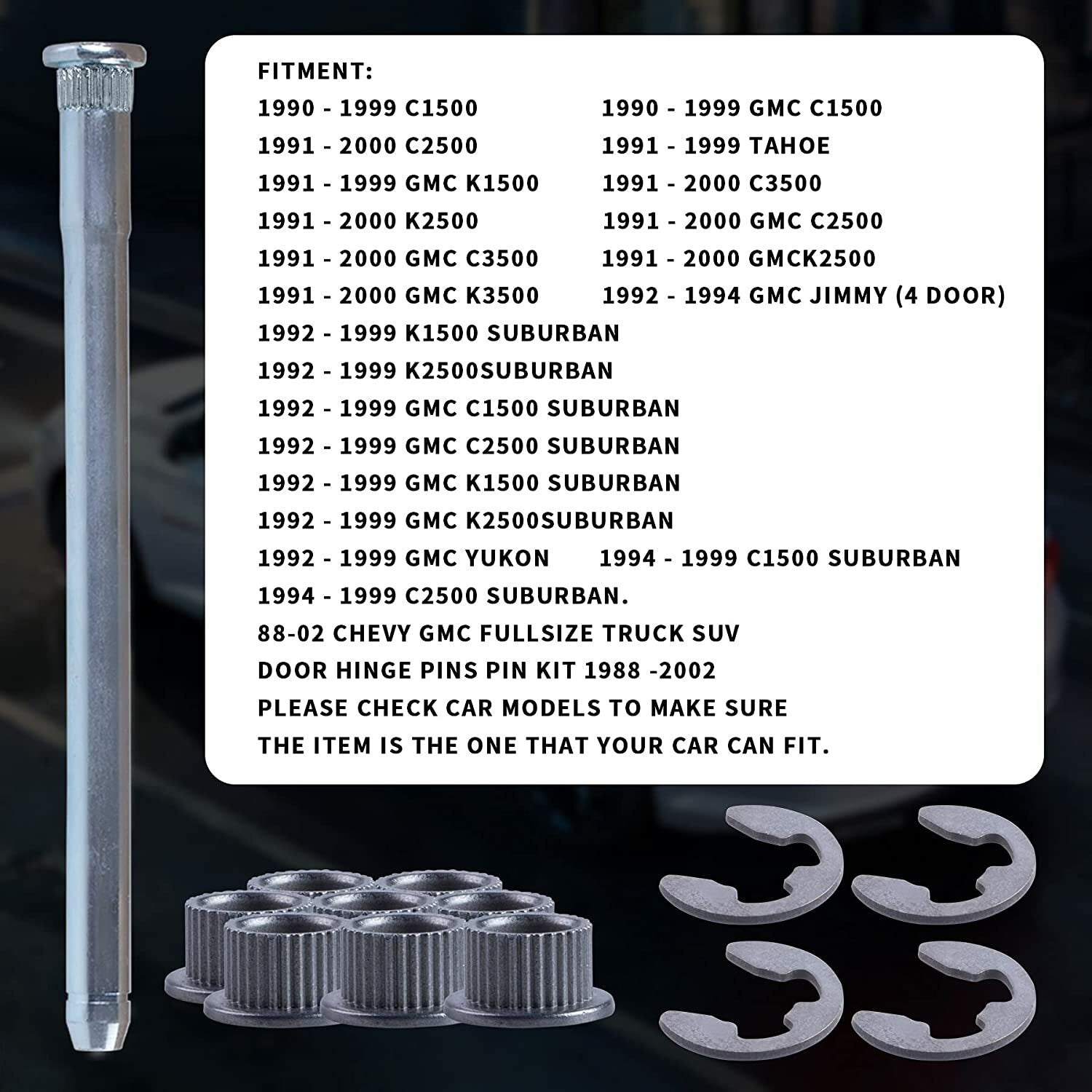 Compatible door hinge needle roller door hinge pins and bushing repair kit