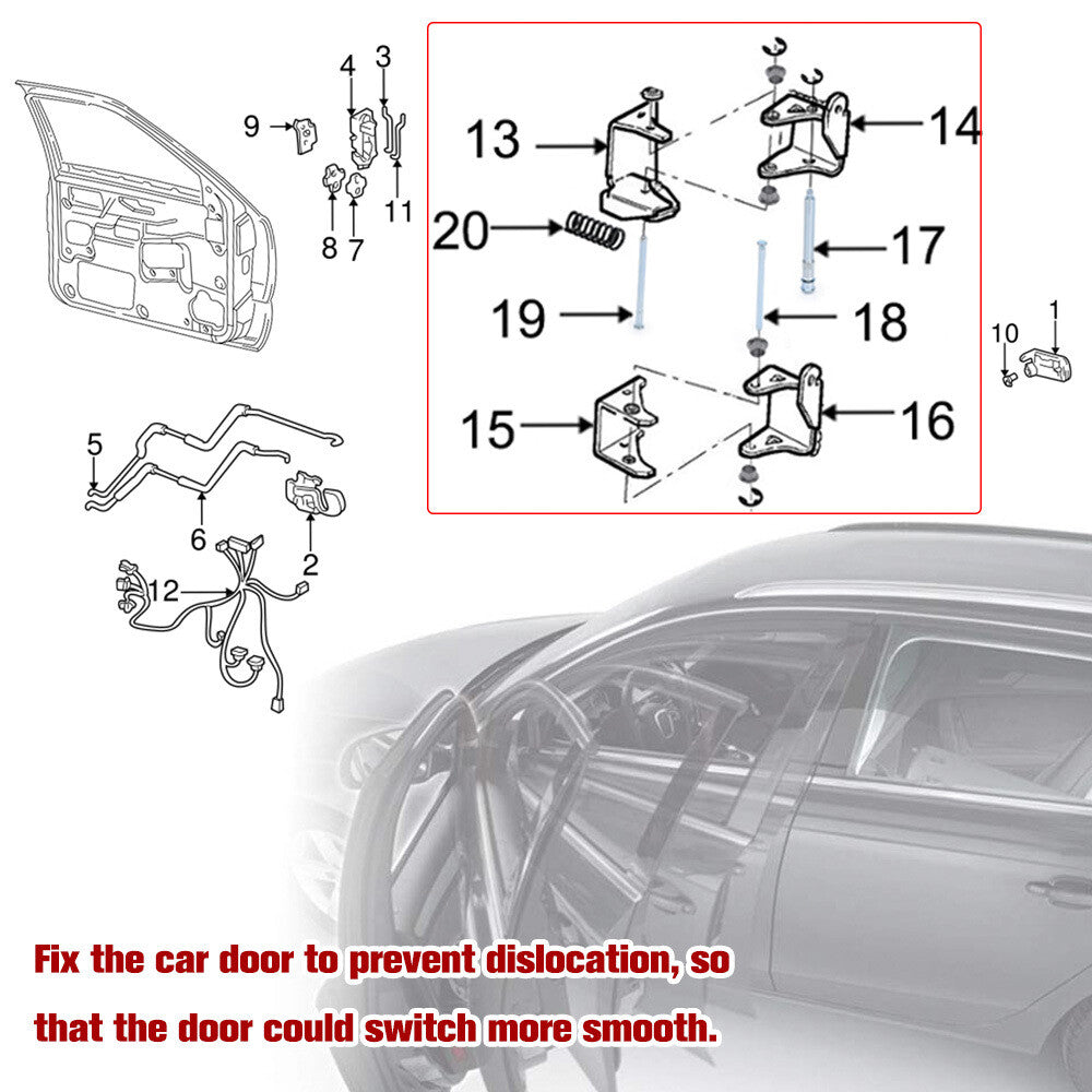 Car door hinge bushing automotive front door hinge pin bushing repair kit for Chevrolet