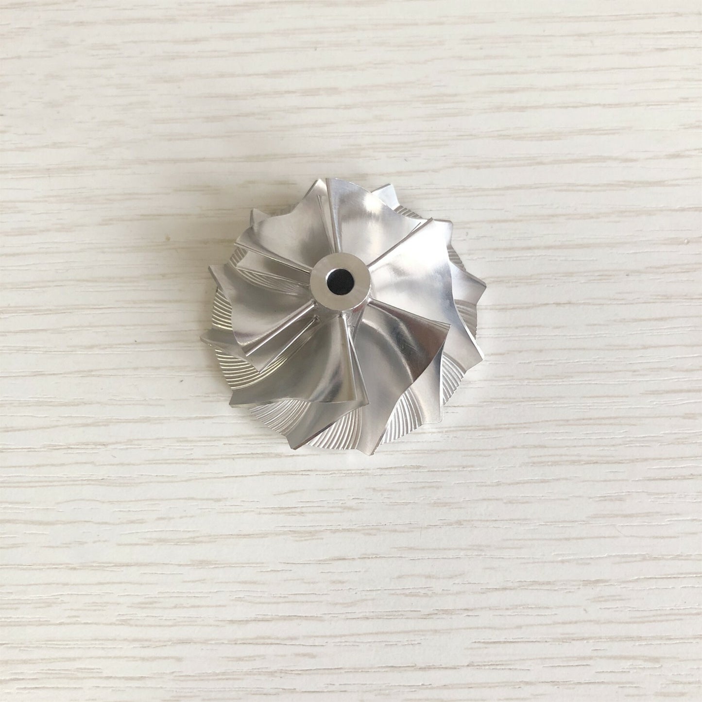 TD03 10T Reverse 35.57/46.00 mm 6+6 Blade Performance Billet Compressor Wheel