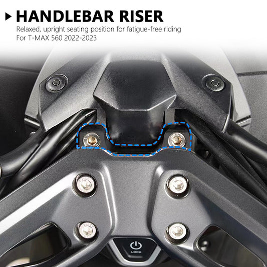 Dirt Bike Handlebar For TMAX 560 Riser Handle Bar Raisers Clamp Backs Black