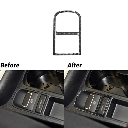 Carbon Fiber EPB Console Outer Frame Cover Trim for Volkswagen for Tiguan 2013-2017