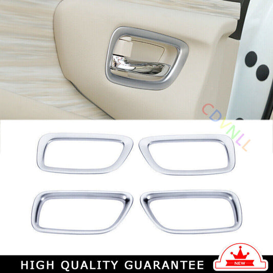 Inner Door Handle Lock Cover Trim Inner for Nissan Murano 2015-2021 Silver Matte