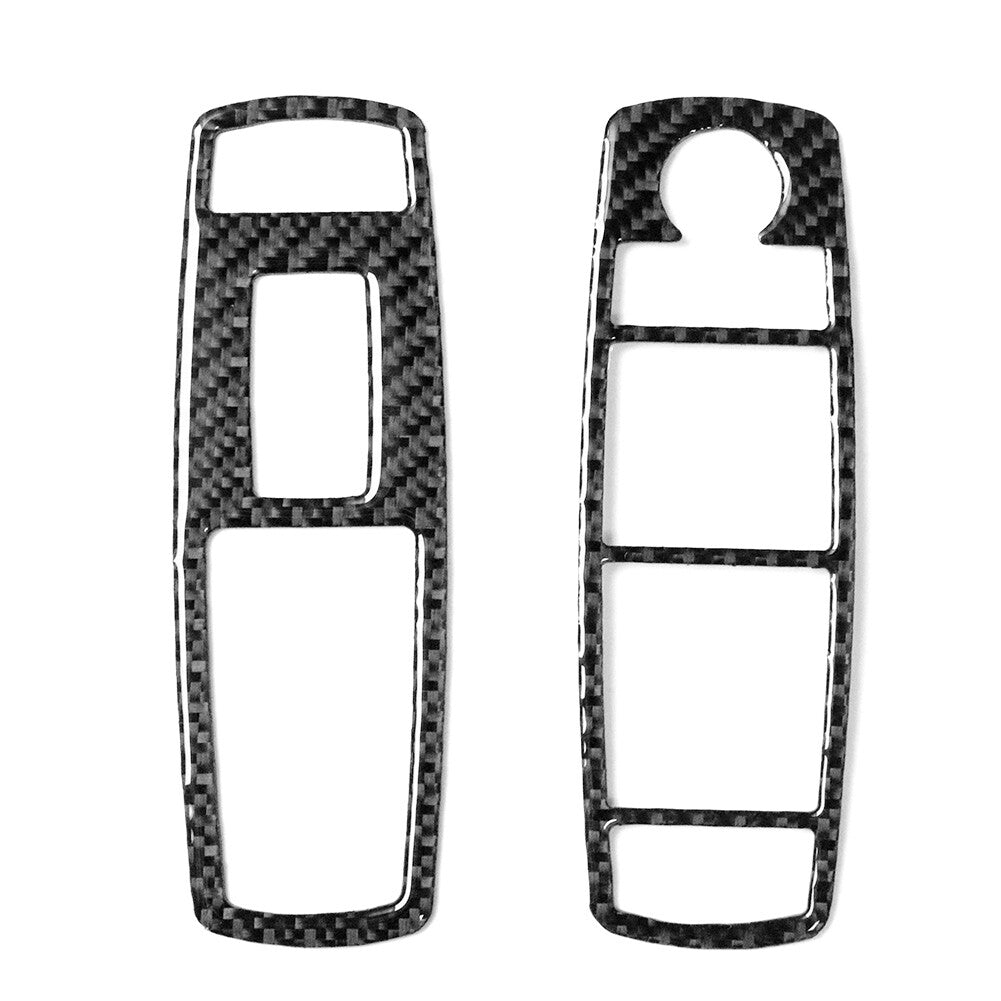 2Pcs Carbon Fiber Front Window Control Trim for Dodge Journey Sxt Se 2009-2010