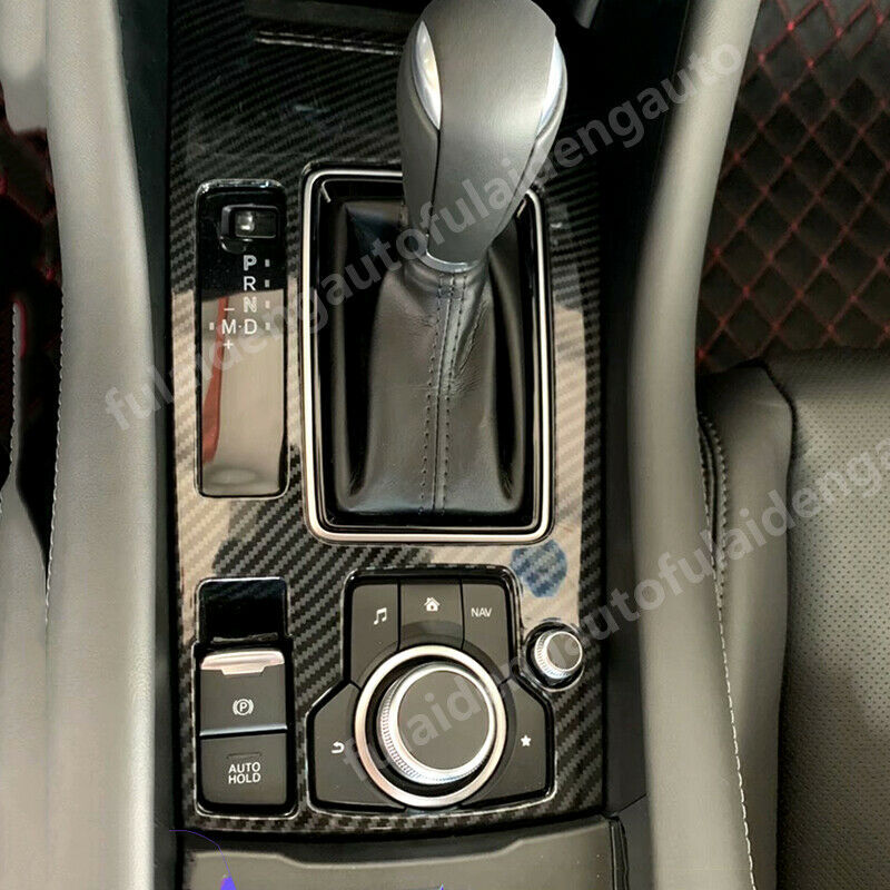 Interior Gear Shift Box Panel Cover for Mazda 6 Atenza 2019-2021 Carbon Fiber