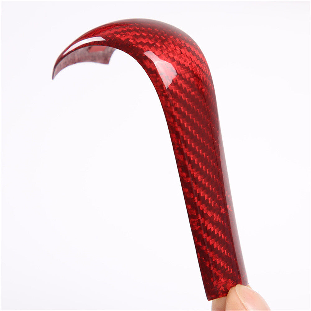 Red Carbon Fiber Gear Shift Knob Trim for BMW X3 2006-10 X5 04-06 5 Series 96-07