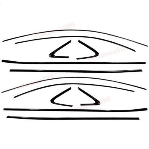 for Toyota for Corolla Sedan 2020-2023 Black Chrome Window Frame Strips Cover Trim