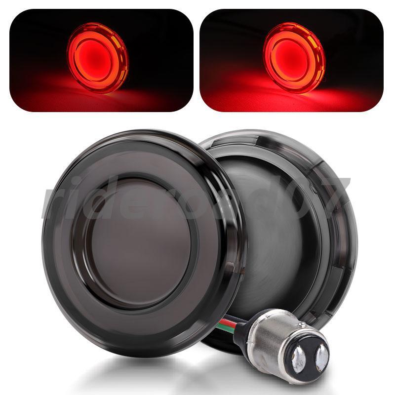 2x Motorcycle 1157 LED Red Brake Light For Sportster Dyna Touring  Trike