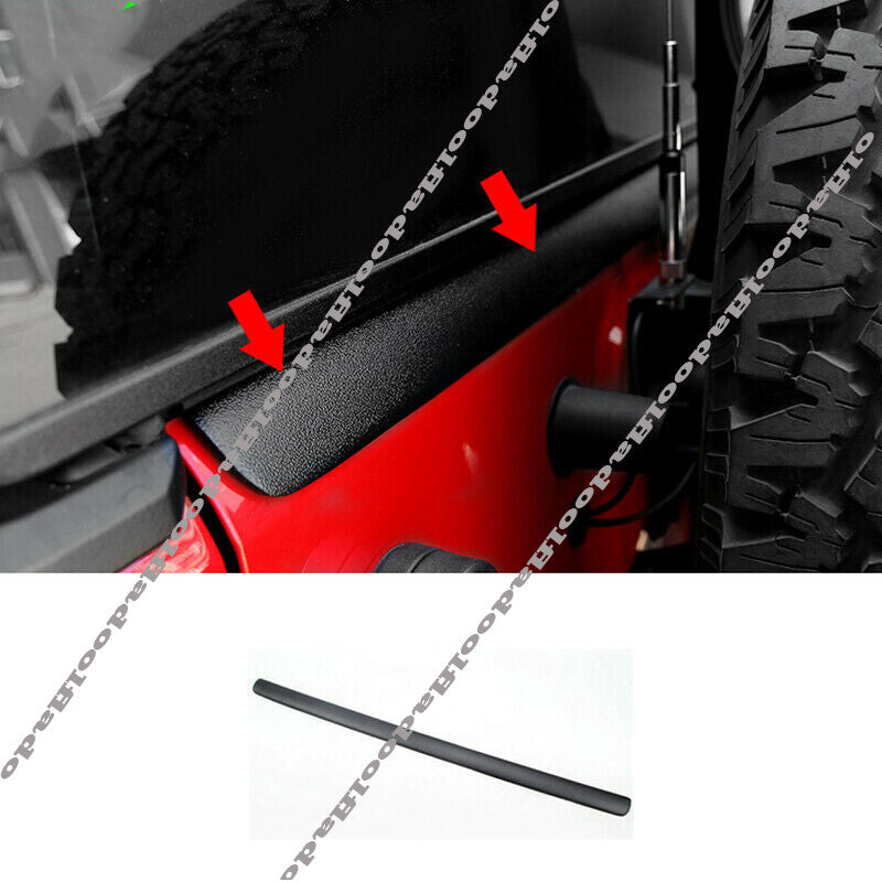 Black ABS Rear Trunk Tailgate Moulding Trim Cover for Jeep for Wrangler JK 2007-2017