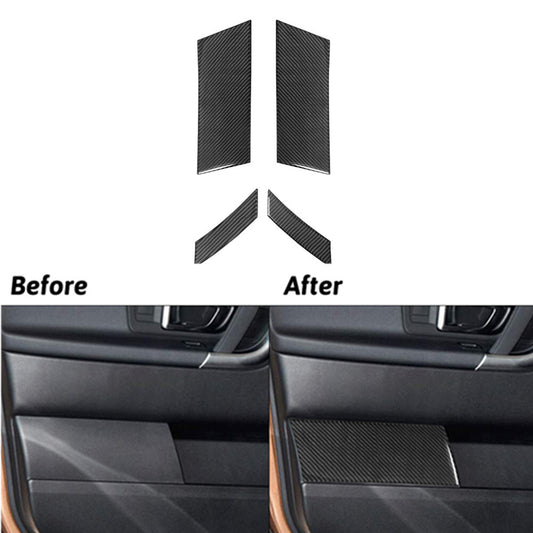 4Pcs Carbon Fiber Door Panel Cover Trim for Land Rover Discovery Sport 2015-2019