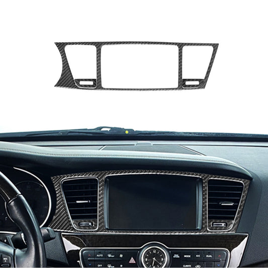 3X Carbon Fiber Center Multimedia Panel Cover Trim for KIA Cadenza 2014-2016
