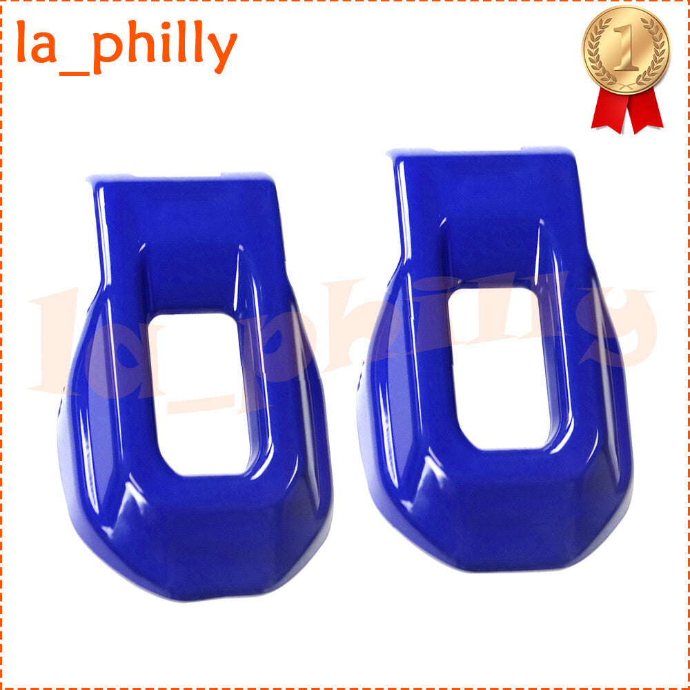 2 Engine Hood Lock Latch Buckle Cover Trim For 2018-21 for Jeep for Wrangler JL JT Blue