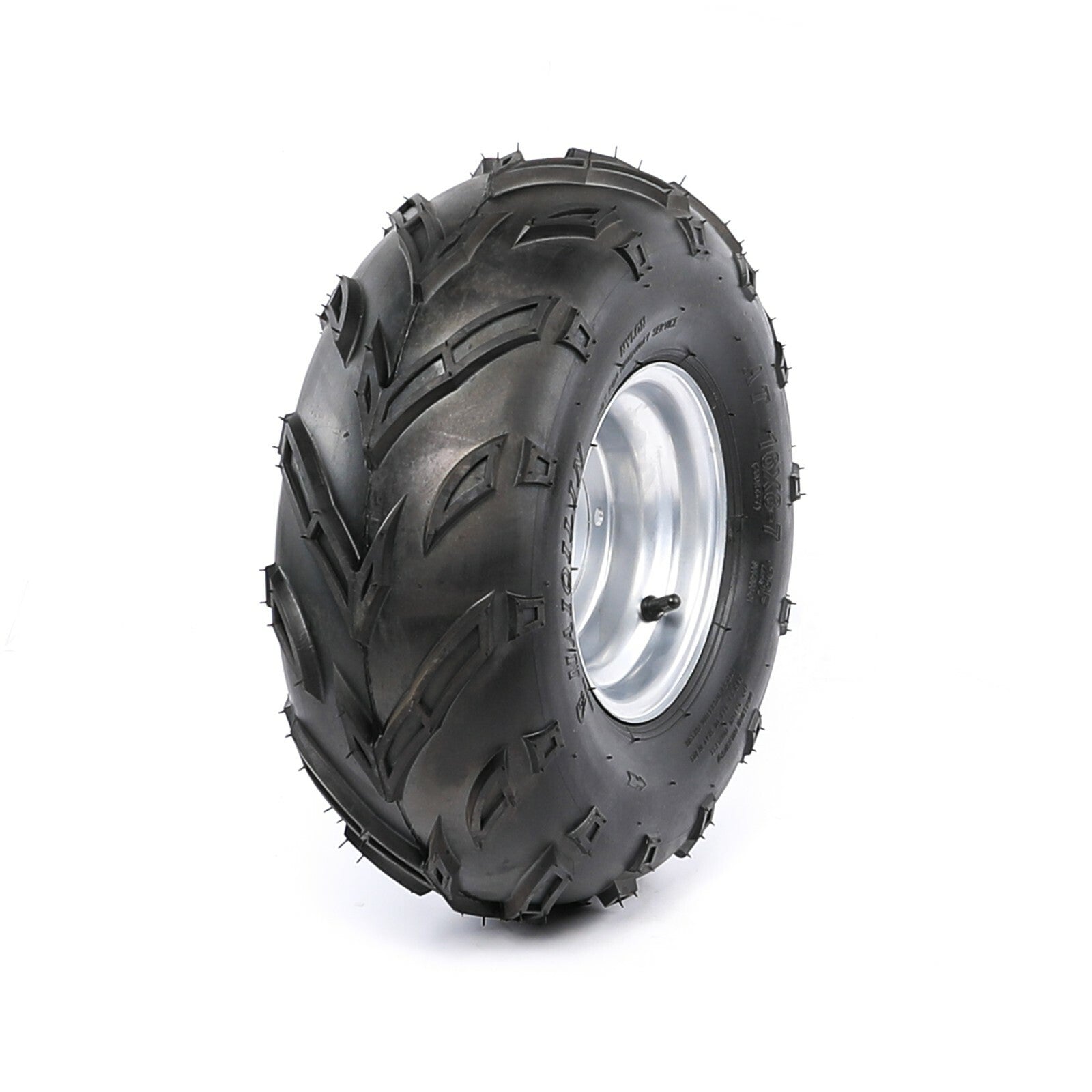 7-inch go-kart wheels, 16x8-7 tires, 4-lug rims, 110mm diameter, suitable for all-terrain vehicles, 125cc, 110cc.