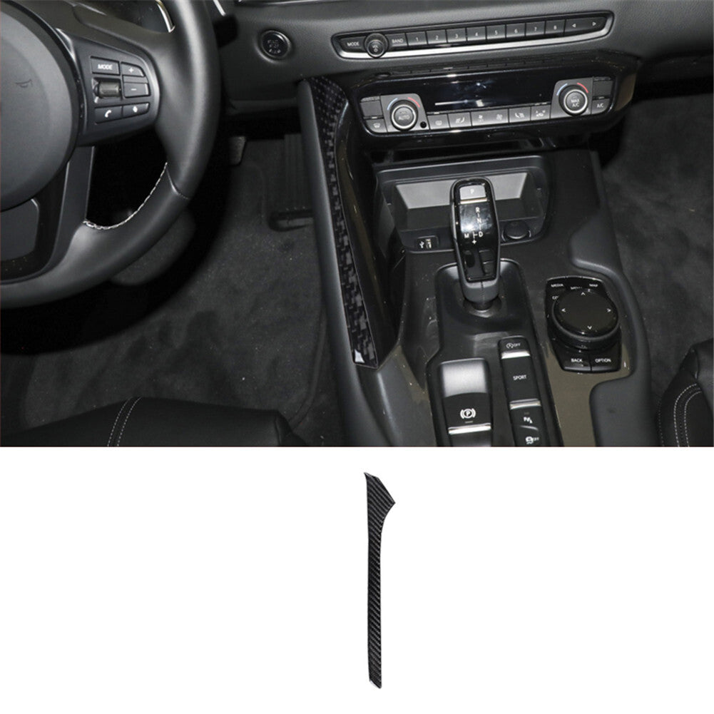 Carbon Fiber Interior Left Of Gear Shift Cover Trim for Toyota Supra A90 2019-22