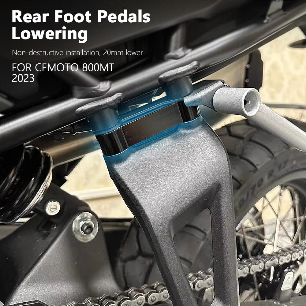 CFMOTO 800MT Rear Footrests for Seat Passenger Pedals Lowering 20mm Bracket Kits