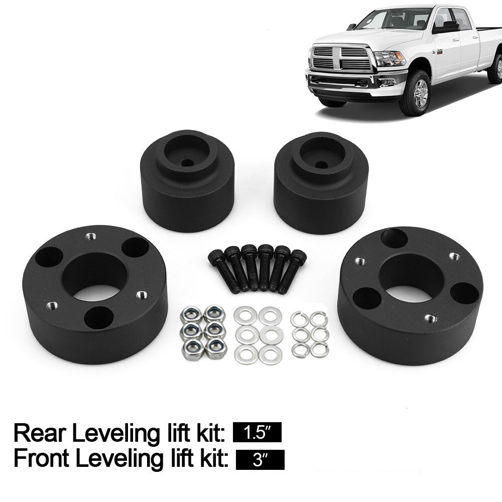 3-inch front + 1.5-inch rear full lift kit leveling kit for Dodge for Ram 1500 4WD 2009-2025