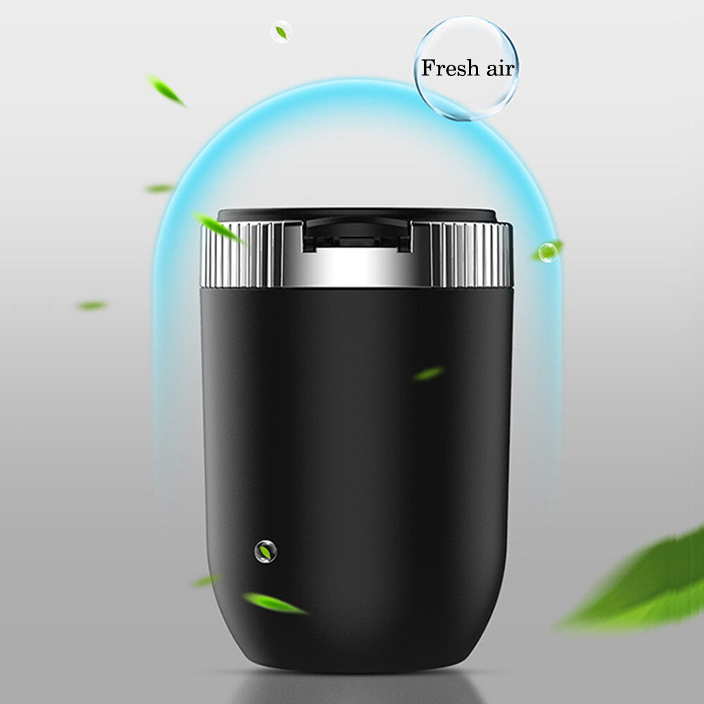 Portable Car Ashtray Cigarette Lighter W/ Blue LED Light for Car Cup Holder