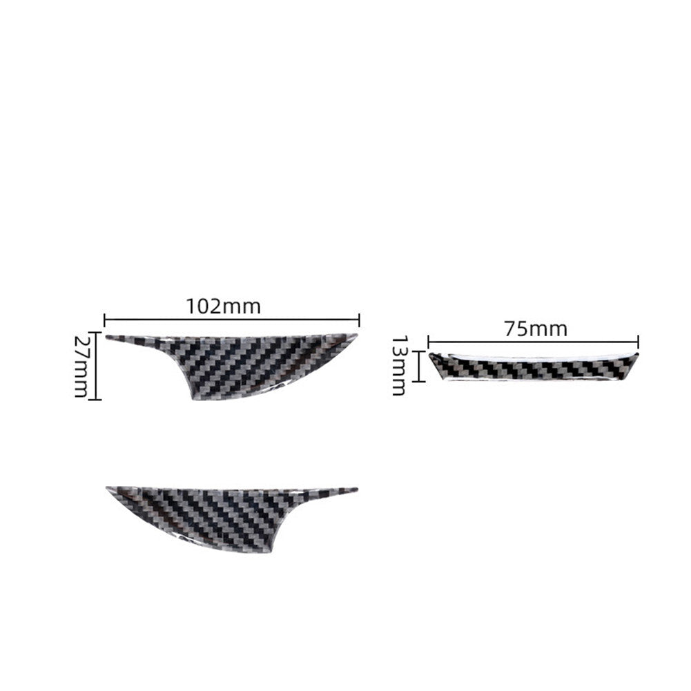 3x Carbon Fiber Dashboard Decorative Cover Trim for Toyota Highlander 2008-2013