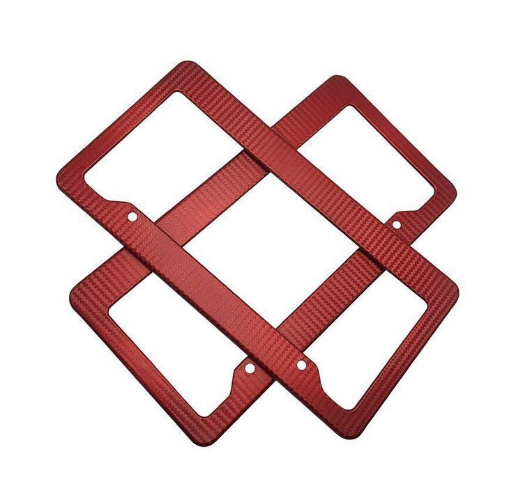 Car license plate frame cover cap trunk red carbon suitable for Toyota