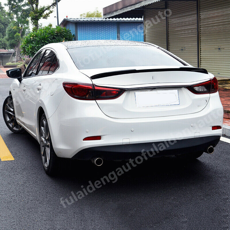 for Mazda 6 M6 Atenza Sedan 2014-18 ABS Glossy Black Rear Trunk Wing Lip Spoiler