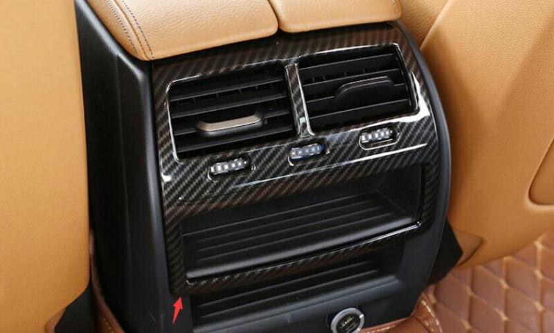 for BMW 5 Series 2018-2021 2022 Carbon Fiber ABS Rear Air Outlet Vent Cover Trim