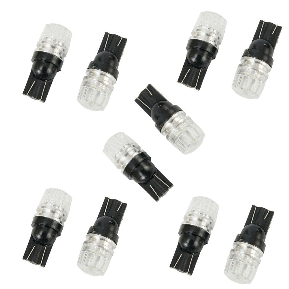 10Pcs White 2SMD LED High Power Dome Map License Light Bulbs For 168,194,2825