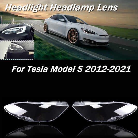 Transparent headlight cover with lens cap for Tesla for Model S 2012-2021 (Right/Left)