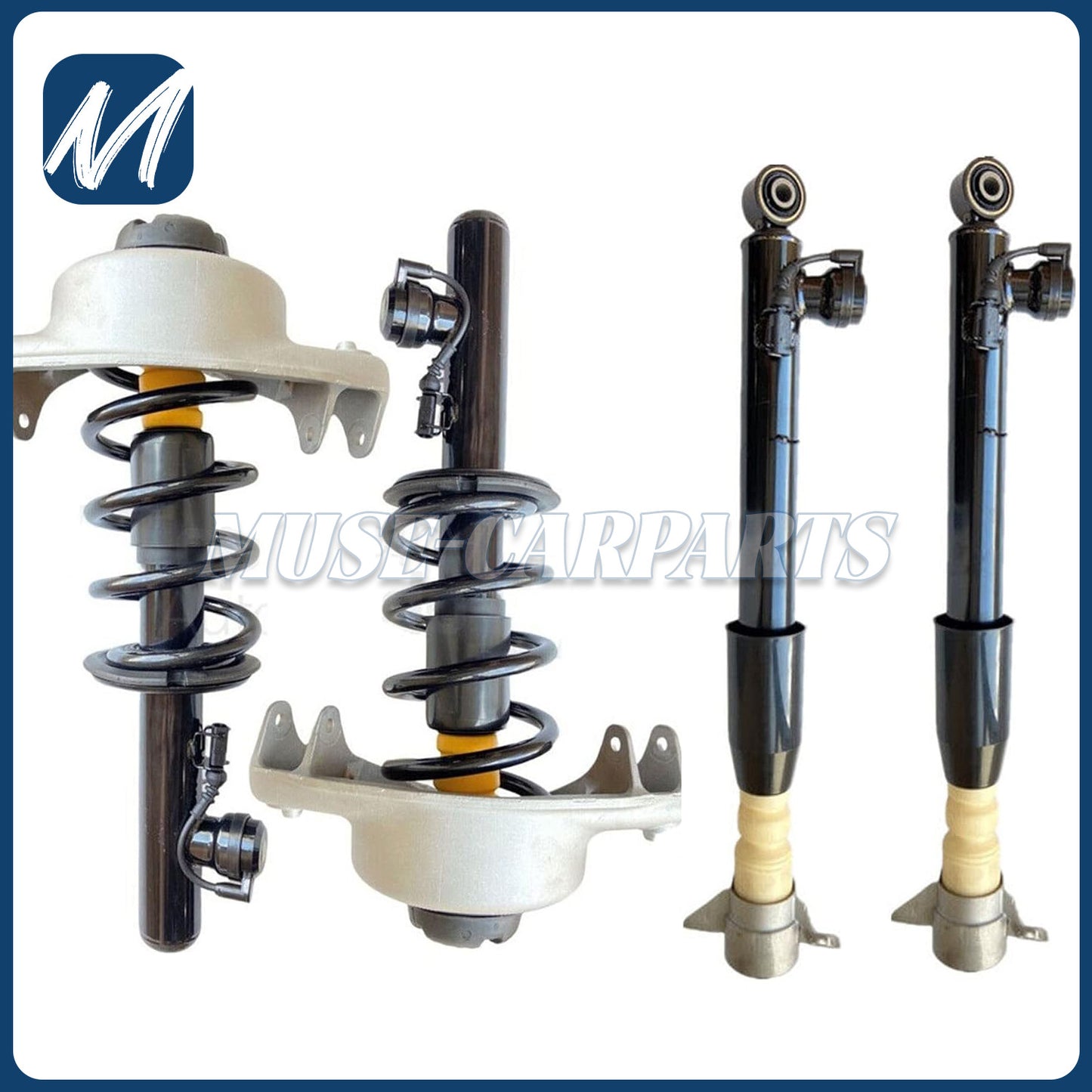 Full L&R front and rear shock absorber struts, Assys electronically compatible with for Lincoln MKT 2013-2019.