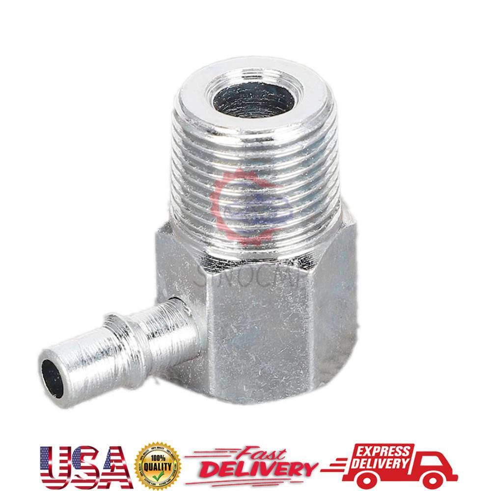 New Intake Manifold Vacuum Fitting 3/8NPT-1/4 Hose Nipple Tube 4535Z 90