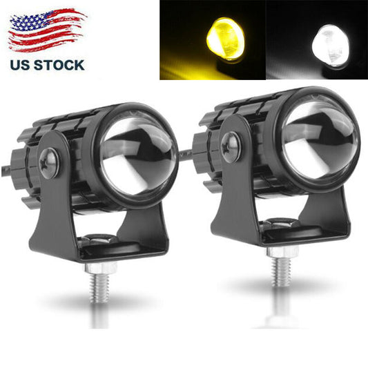 Pair LED Work Light Bar Fog Driving Spot Pods Lamp Off Road SUV ATV Yellow White