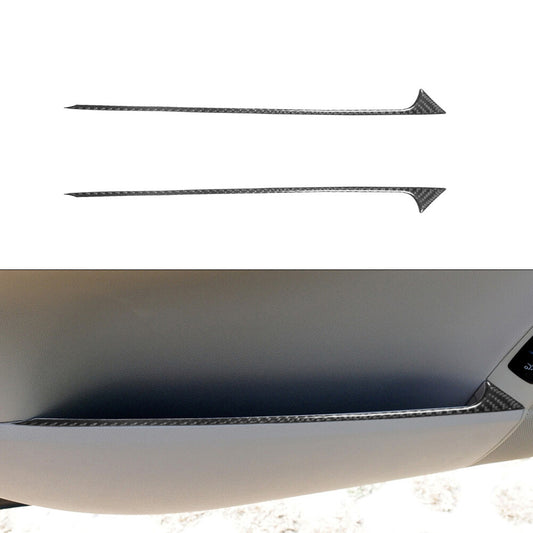2X Carbon Fiber Front Door Trims Trim for Mercedes R Class 2009-2012