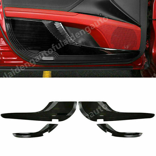 For 2018-2023 for Toyota for Camry Black steel Inner Door Anti-Kick Guard cover Trim 4x