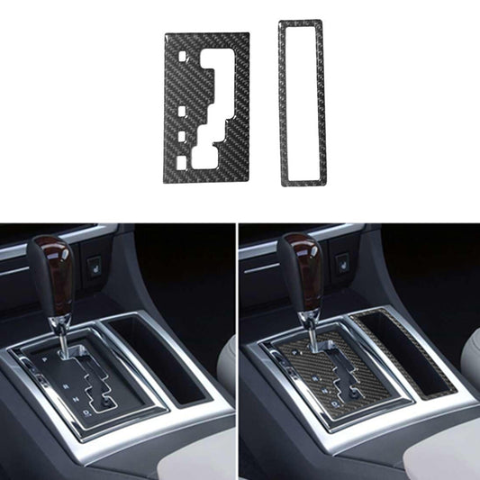 2Pcs Carbon Fiber Gear Shift Panel Decorative Cover Trim Type A for Chrysler 300