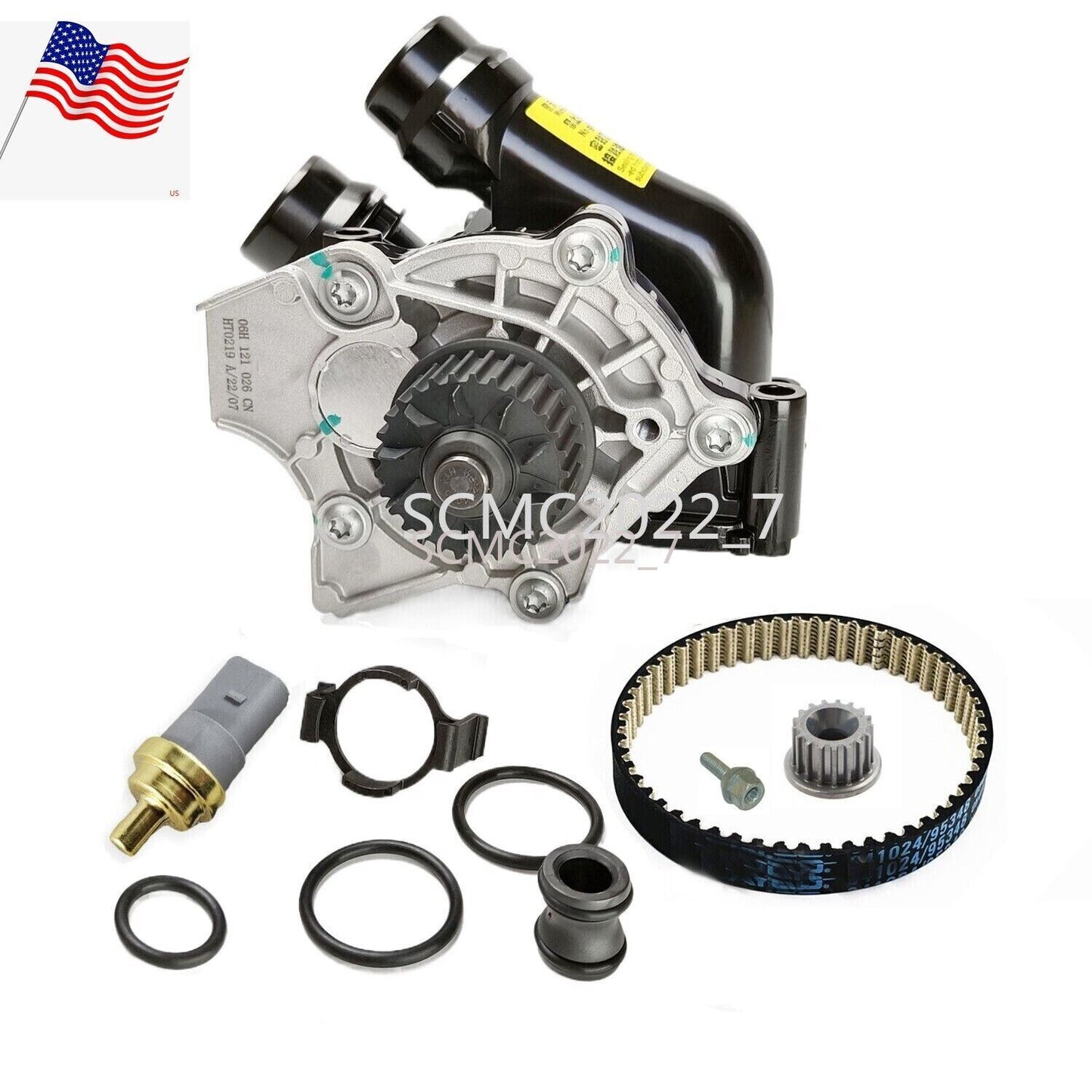 Aluminum EA888 Water Pump Thermostat Assembly for VW for Jetta CC for AUDI A4 A6