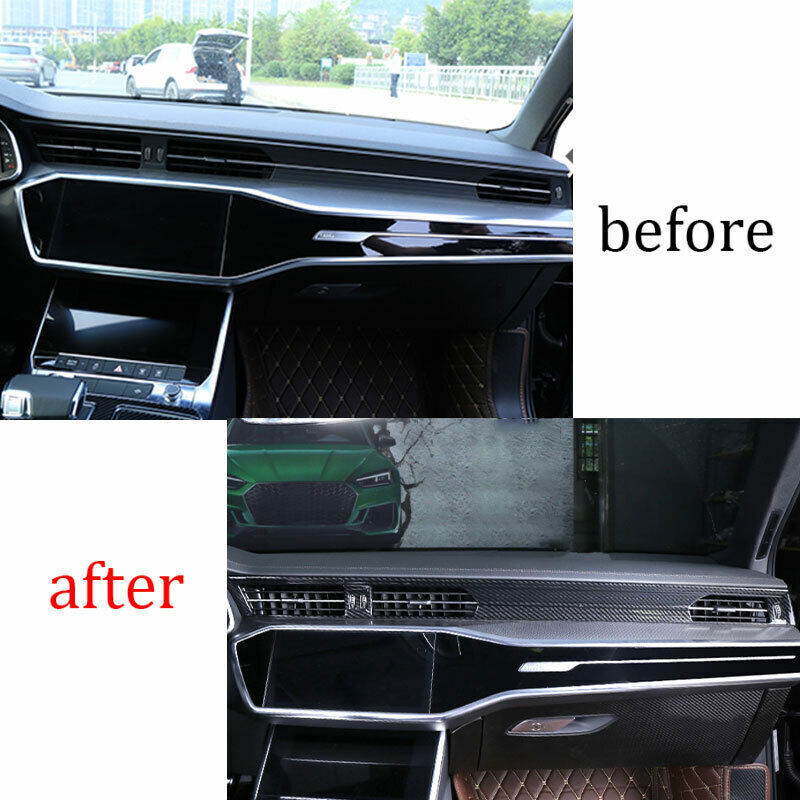 for Audi A6 A7 2019-24 ABS Carbon Fiber Inner Middle Air Outlet Vent Cover Trim