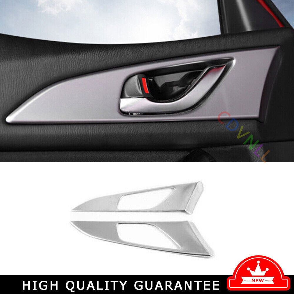 for Mazda 3 Axela 2017-18 ABS Matte Silver Inner Door Panel Frame Cover Trim 2X